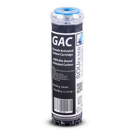 فیلتر کربن فعال (گرانول) مدل ۱۰ اینچ سوفیلتر GAC شفاف،سفید